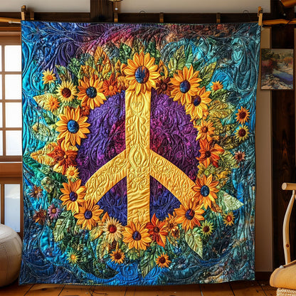 Sunflower Hippie Sign WJ2402016CL Quilt