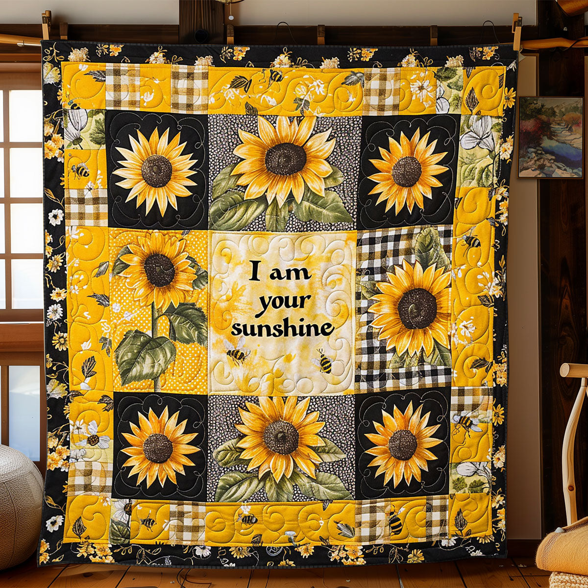 Sunflower Shine WJ2802025CL Quilt