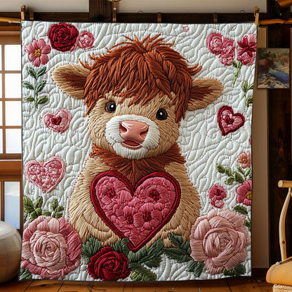 Sweetheart Highland Cow WJ0802043CL Quilt