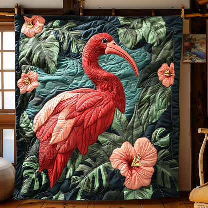 Tropical Scarlet Ibis WJ1002040CL Quilt