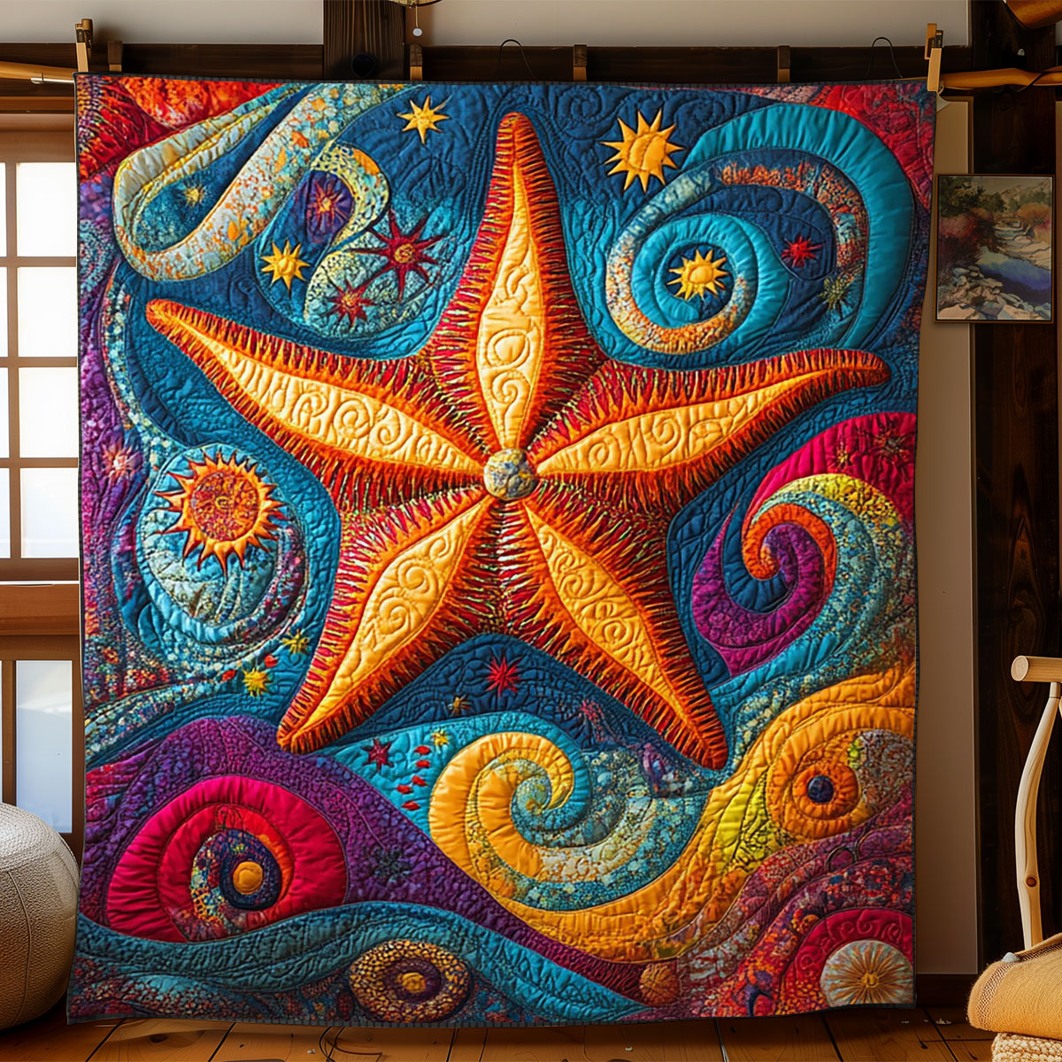 Vivid Starfish WJ1002050CL Quilt