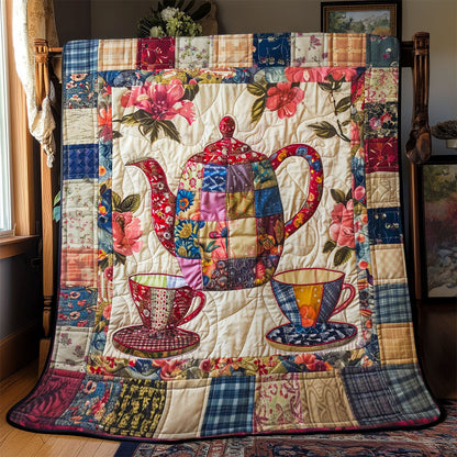 Blooming Patchwork Teapot WJ1002005CL Quilt