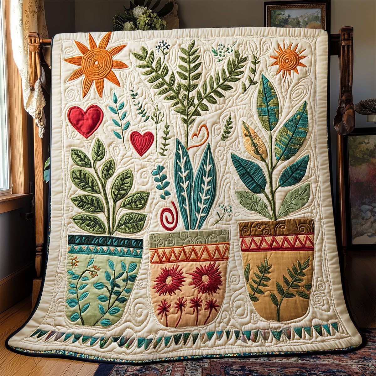 Boho Plant WJ2702001CL Quilt