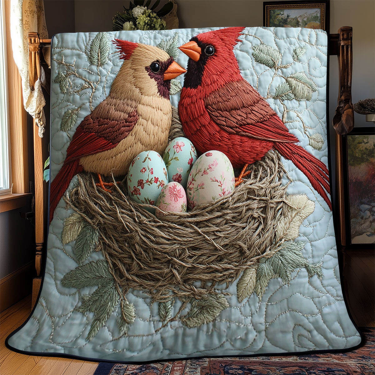 Cardinal Easter Egg WJ1002013CL Quilt