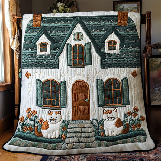 Cozy Cottage Cat WJ1202009CL Quilt