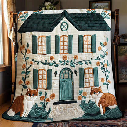 Cozy Cottage Cat WJ1302004CL Quilt