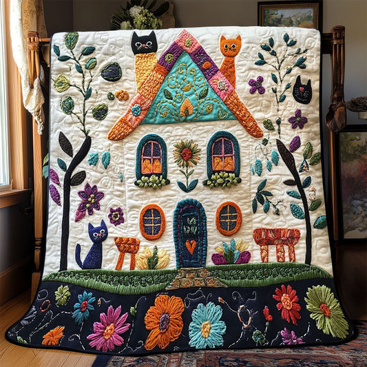 Cozy Cottage Cat WJ1302005CL Quilt