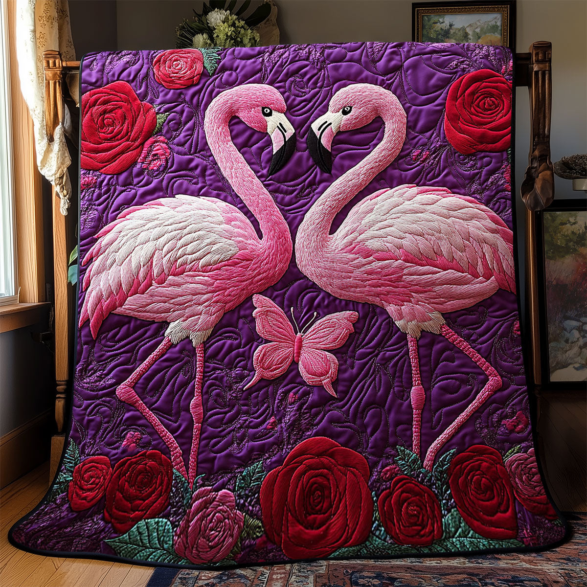 Flamingo Love WJ0802012CL Quilt