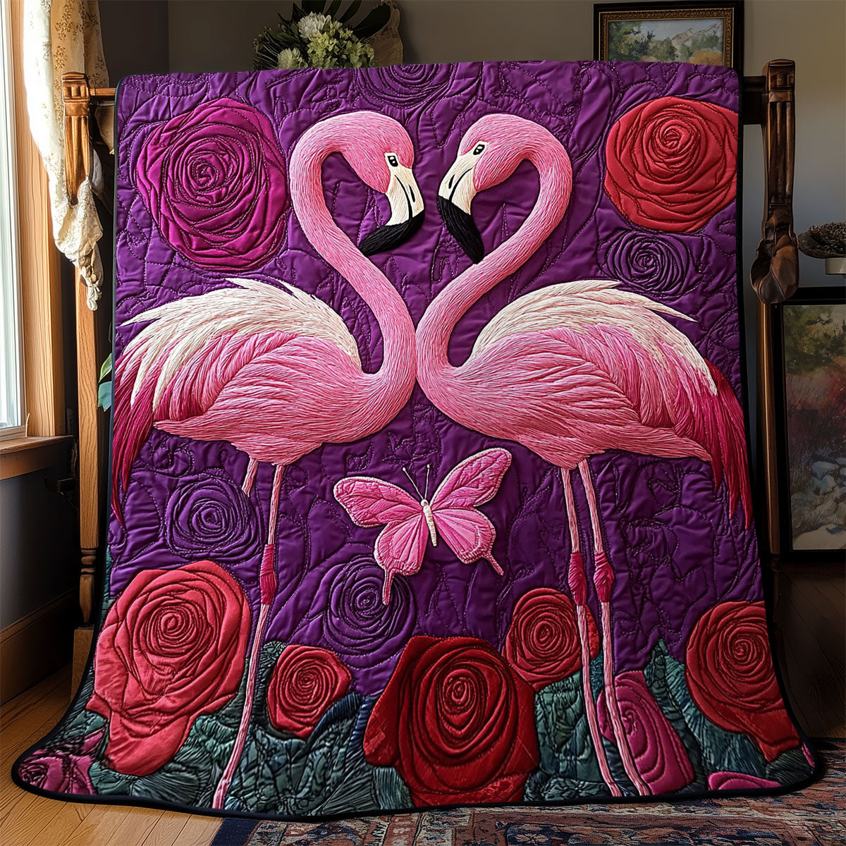 Flamingo Love WJ0802013CL Quilt