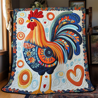 Folk Art Chicken WJ0803027CL Quilt