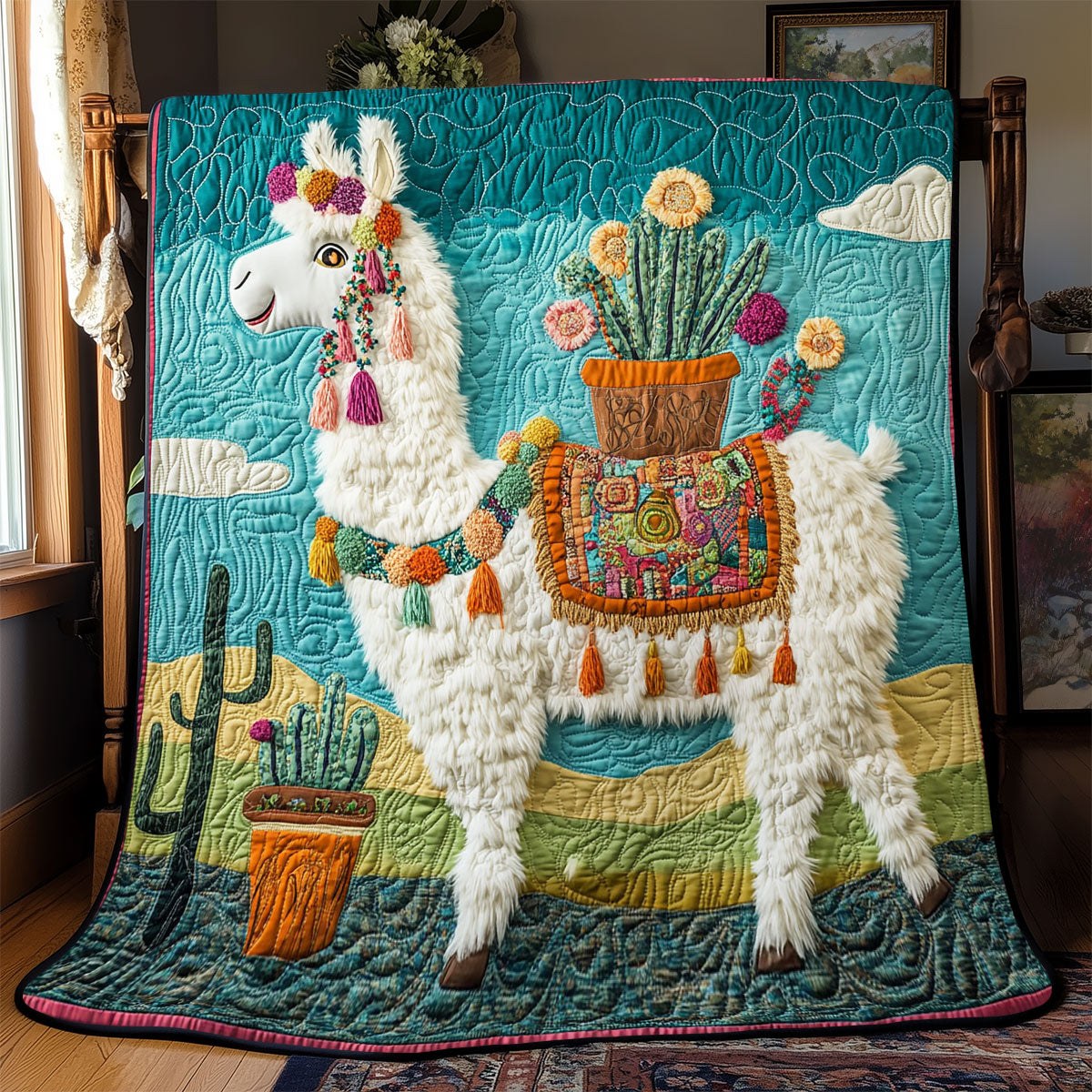 Llama Cactus WJ1203015CL Quilt