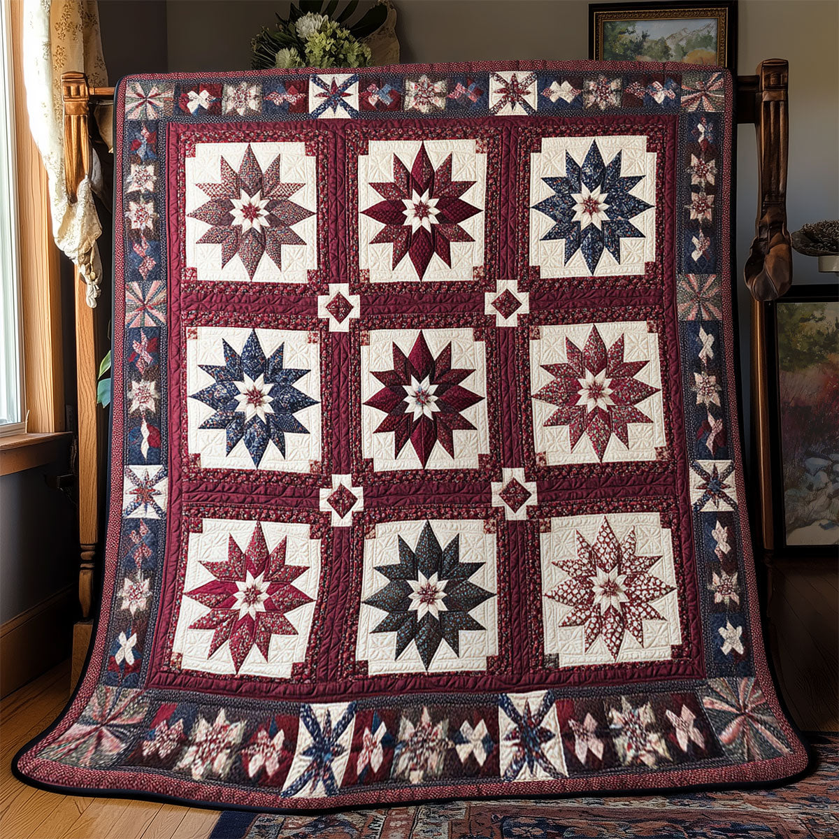 Patriotic Star WJ1302019CL Quilt