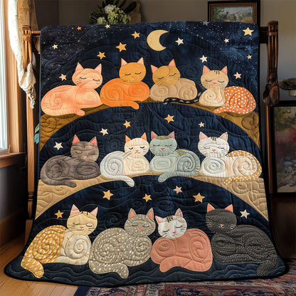 Sleeping Cat Over The Moon WJ0303013CL Quilt