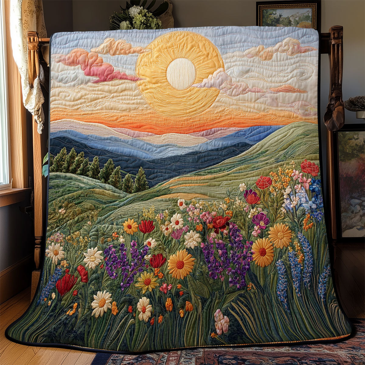 Sunrise And Wildflower WJ2402017CL Quilt