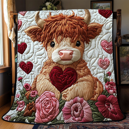 Sweetheart Highland Cow WJ0802042CL Quilt