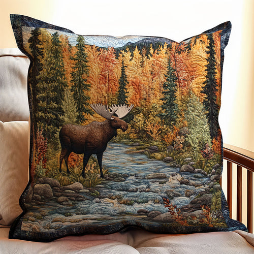 Moose Natural WX1303059CL Quilt Pillow Case