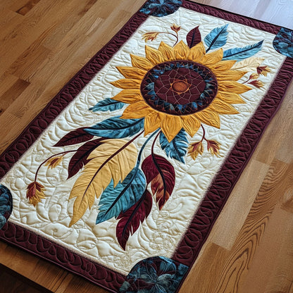 Mystic Sunflower Dreamcatcher WX0703082CL Quilted Table Runner