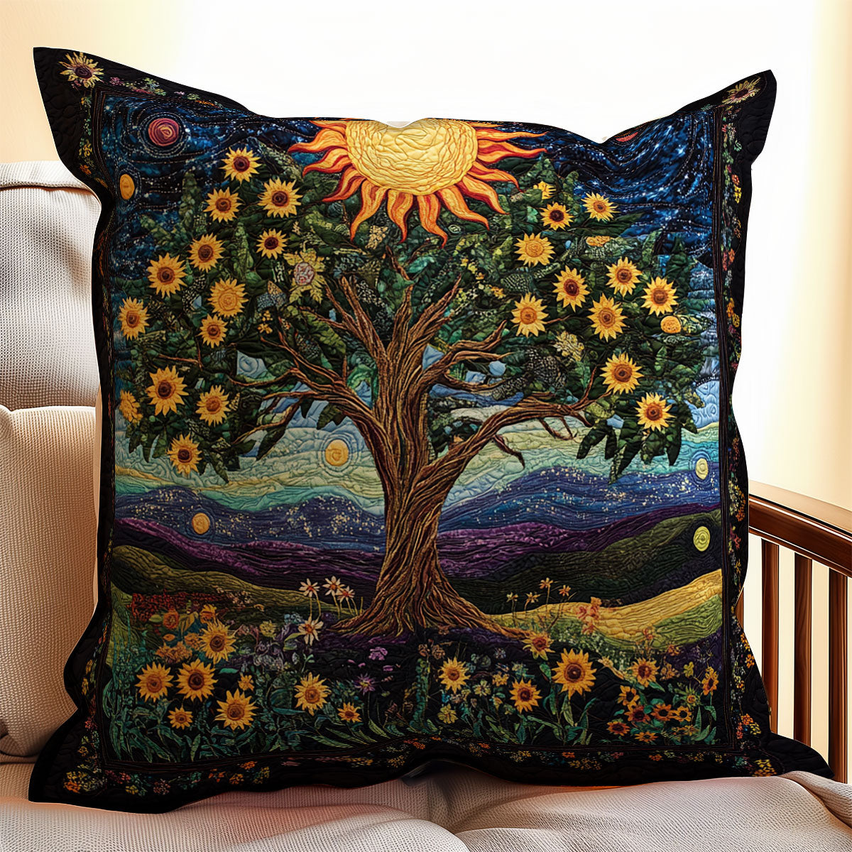 Mystic Sunflower WX1003163CL Quilt Pillow Case