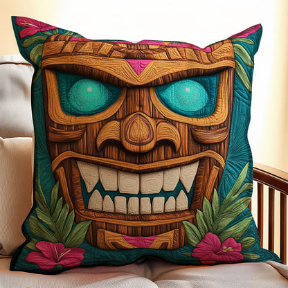 Mystic Tiki Mask WX1003164CL Quilt Pillow Case