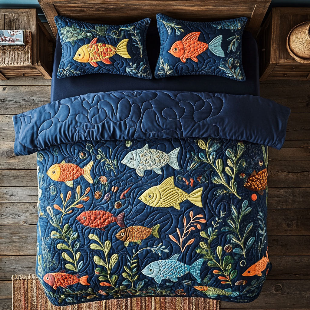 Ocean Fish WX0403031CL Duvet Cover Set