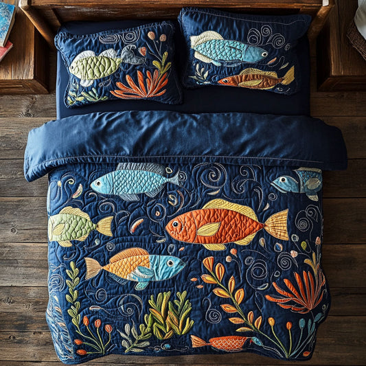 Ocean Fish WX0403033CL Duvet Cover Set