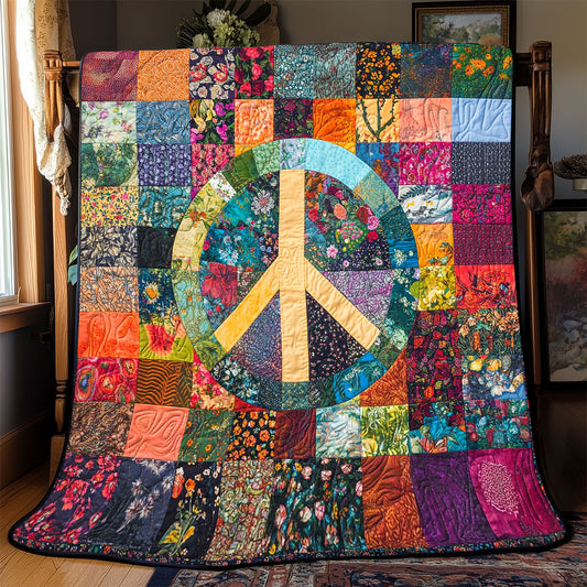 Peace Sign Patchwork WX0603107CL Quilt