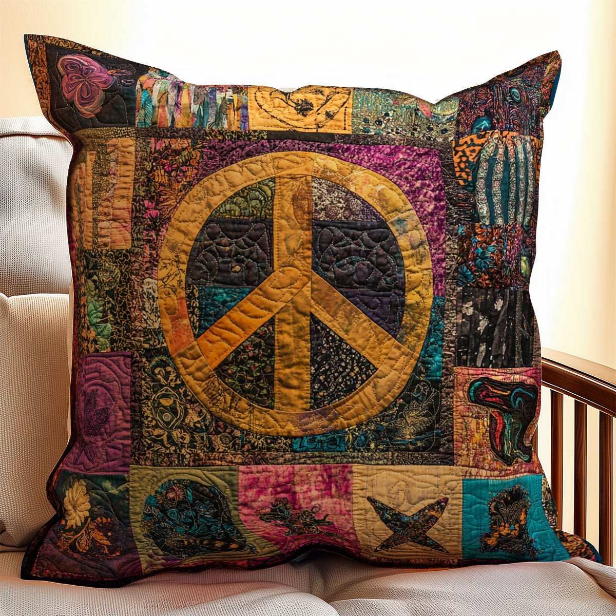 Peace Sign WX0603143CL Quilt Pillow Case