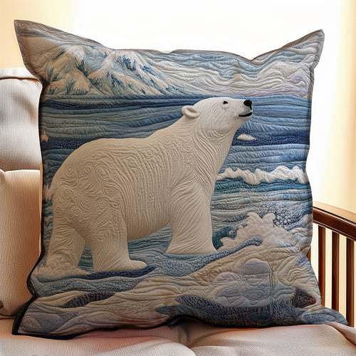 Polar Bear In Sea WX1303069CL Quilt Pillow Case