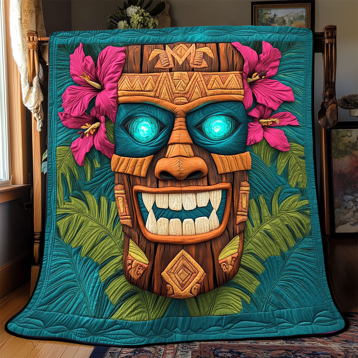 Polynesian Tiki Mask WX1003076CL Quilt