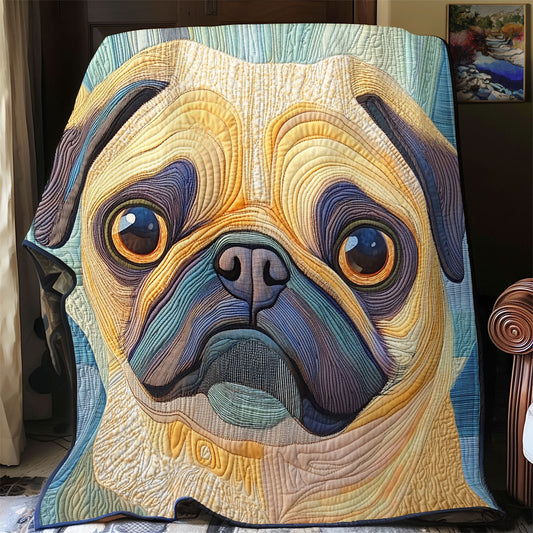 Pug Portrait WX0603111CL Quilt