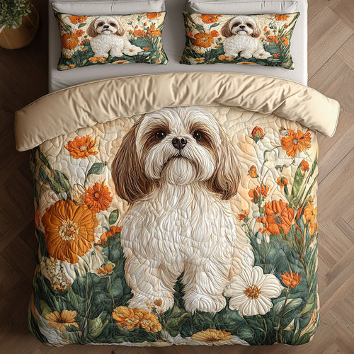 Shih Tzu Flower WX1303099CL Duvet Cover Set