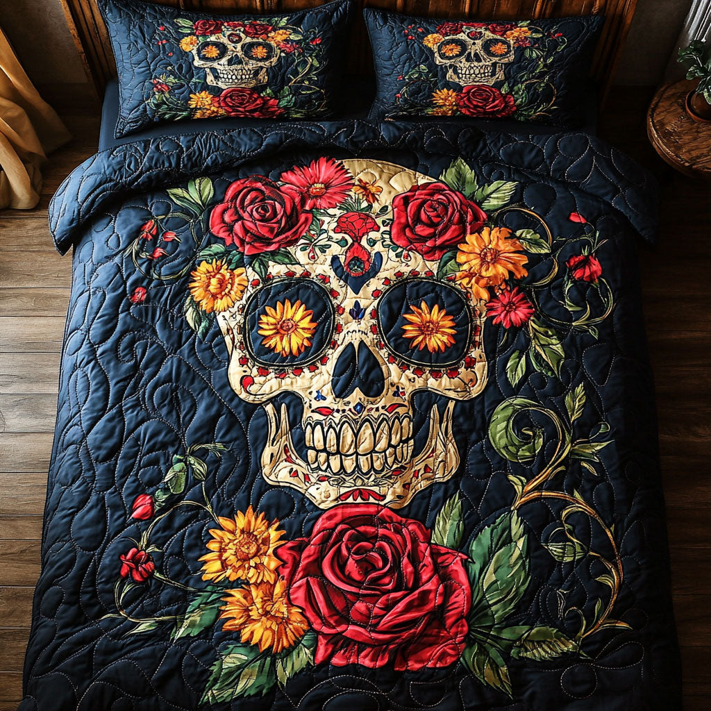 Skull Flower WX2802165CL Duvet Cover Set