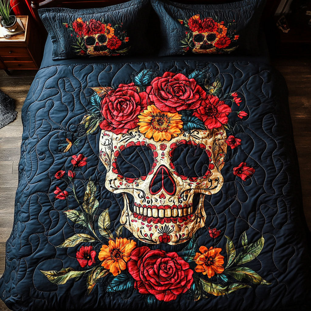 Skull Flower WX2802166CL Duvet Cover Set