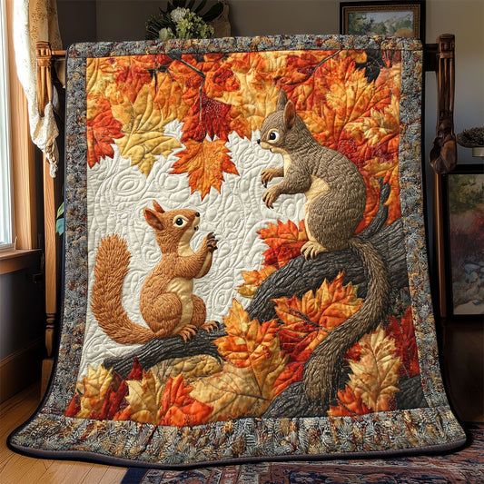 Squirrels Autumn WX1303034CL Quilt