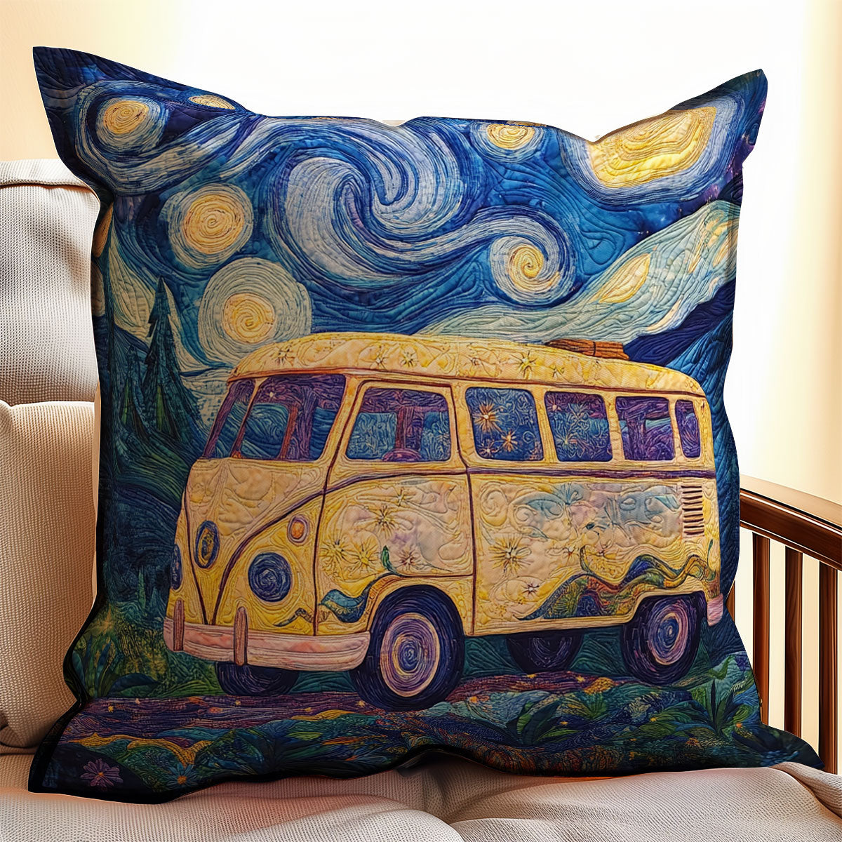 Starry Night Van WX0803146CL Quilt Pillow Case