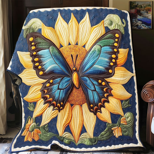 Sunflower Butterfly WX1003079CL Quilt