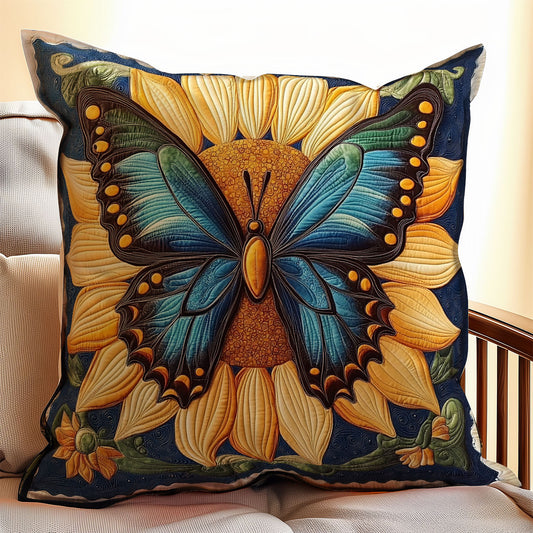 Sunflower Butterfly WX1003169CL Quilt Pillow Case