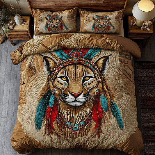 Tribal Cougar King WX0703046CL Duvet Cover Set