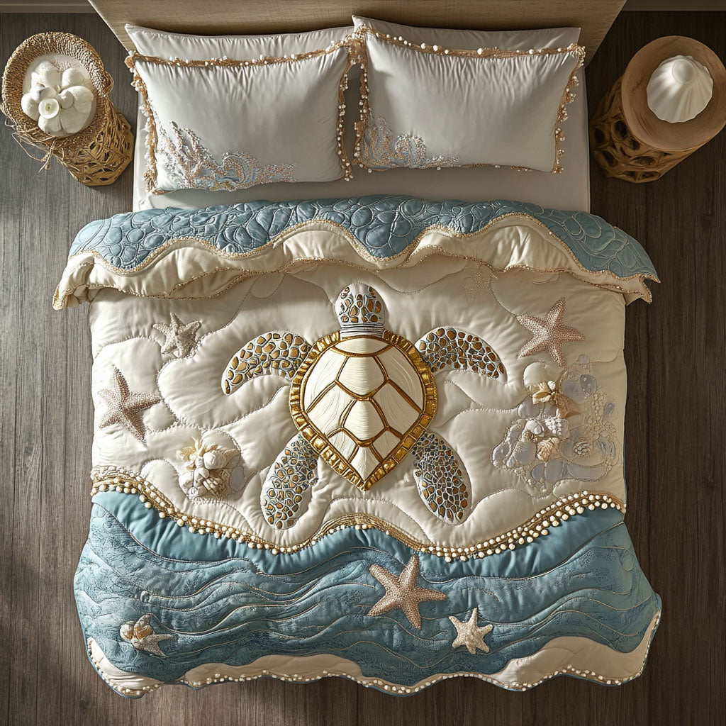 Turtle Sea In Sand WX0303050CL Duvet Cover Set