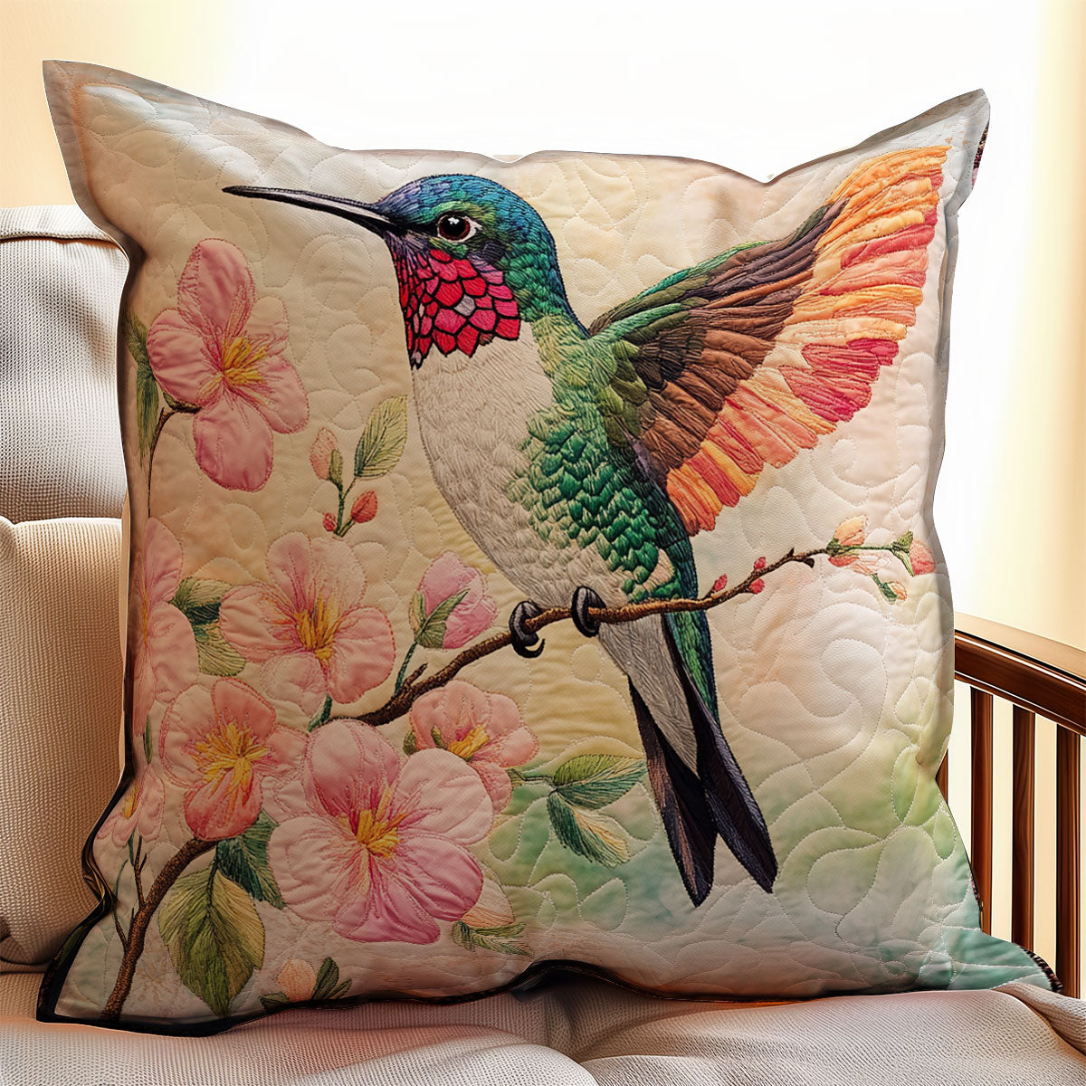 Whimsical Hummingbird WX1003179CL Quilt Pillow Case