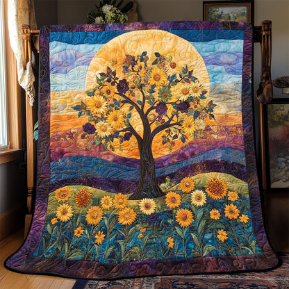 Whimsical Sunflower Tree WX1003090CL Quilt